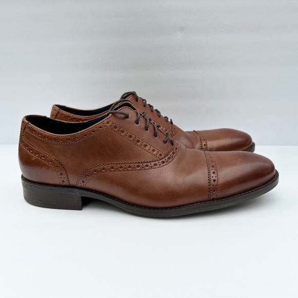 Cole Haan Men's Wayne Cap Oxford Dress Brown Shoes Size 11 - Picture 7 of 9